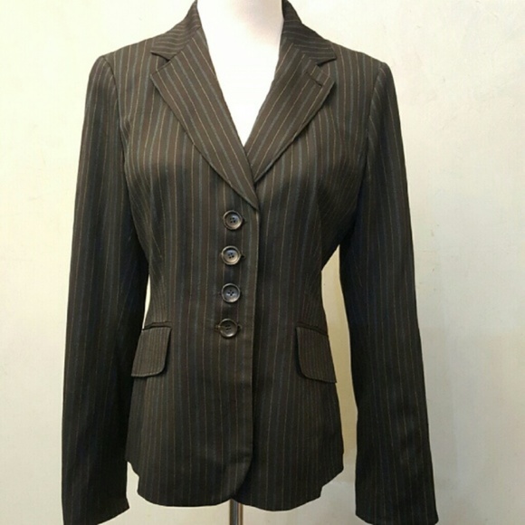 Ann Taylor black stripped blazer - Picture 4 of 6